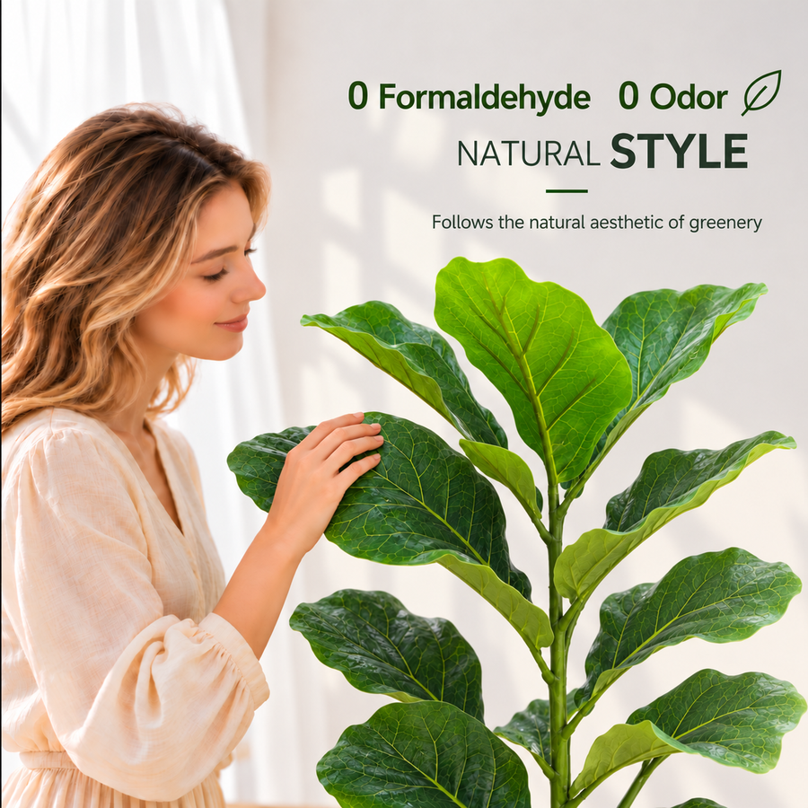 Planta Artificială Copac Tip Smochin, 70 cm, Verde, cu Ghiveci
