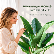 Plantă Artificială Tip Alocasia, 3 tulpini, 160 cm, Verde