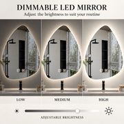 Oglinda LED Organica 40x60cm, Lumina Rece, Sistem Dezaburire, Dimabila