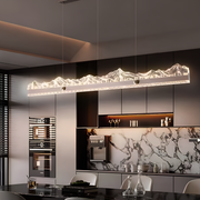 Lustra LED suspendata cu Telecomanda MARISTELLA 90W, lumina Rece/Calda/Neutra 3000K/4000K/6000K, Dimabila, Inaltime Reglabila, Auriu, Metal si Cristal