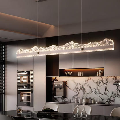 Lustra LED suspendata cu Telecomanda MARISTELLA 90W, lumina Rece/Calda/Neutra 3000K/4000K/6000K, Dimabila, Inaltime Reglabila, Auriu, Metal si Cristal