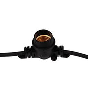 Ghirlanda LED 20 surse de lumina 20M 20xE27 Negru IP65