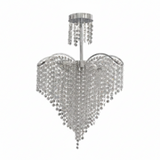Candelabru Cristal Ander 4xE14 Diametru 45cm Crom