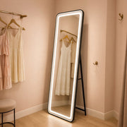 Oglinda LED Rectangulara, Rama Neagra, 50x160cm, Dimabila, Lumina Rece/Calda/Neutra, Dressing Couture