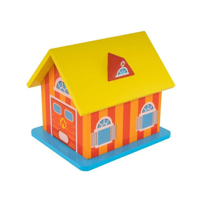 Jucarie tip Pusculita pentru Monezi si Bacnote, 3 Piese, Multicolor, Lemn