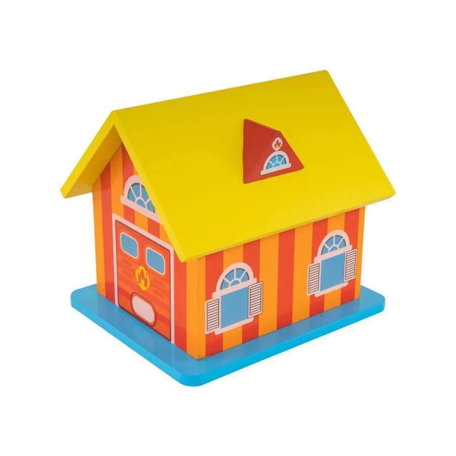 Jucarie tip Pusculita pentru Monezi si Bacnote, 3 Piese, Multicolor, Lemn