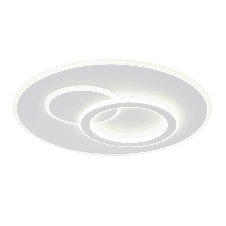 Lustra LED cu telecomanda NOLUX 120W, Rotunda, lumina Rece/Calda/Neutra, Dimabila, Alb