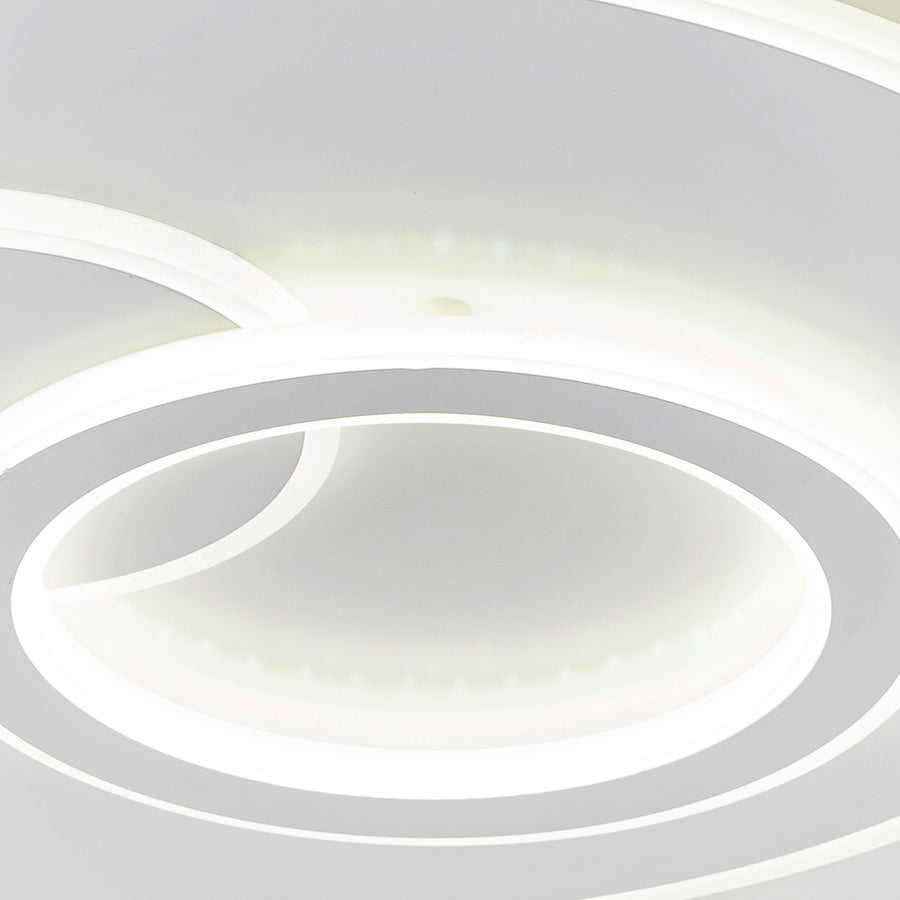 Lustra LED cu telecomanda NOLUX 120W, Rotunda, lumina Rece/Calda/Neutra, Dimabila, Alb