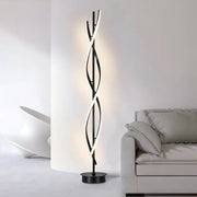 Lampadar LED Upsilon, 27W, 3000K/4000K/6000K, Metal si Acril, Negru