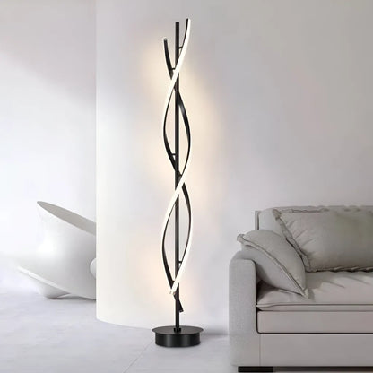 Lampadar LED Upsilon, 27W, 3000K/4000K/6000K, Metal si Acril, Negru