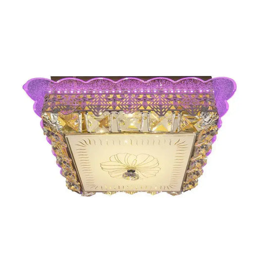 Lustra LED cu cristal ANAIDA RGB 20W, lumina Calda, 3000K, Auriu