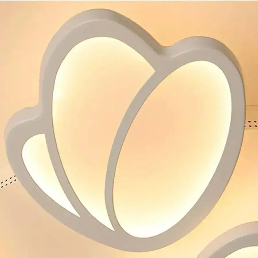 Lustra LED cu telecomanda TULIP 47W, 3 Petale, lumina Rece/Calda/Neutra, Dimabila, Alb