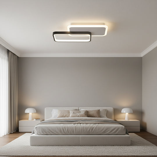 Lustra LED CAROLINA 31W, 2 Elemente, lumina Rece/Calda/Neutra, Negru