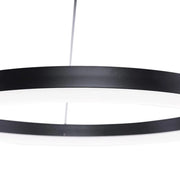 Lustra LED suspendata cu telecomanda ANINA 33W, 1 Cerc, lumina Rece/Calda/Neutra, Dimabila, Negru, Inaltime Reglabila