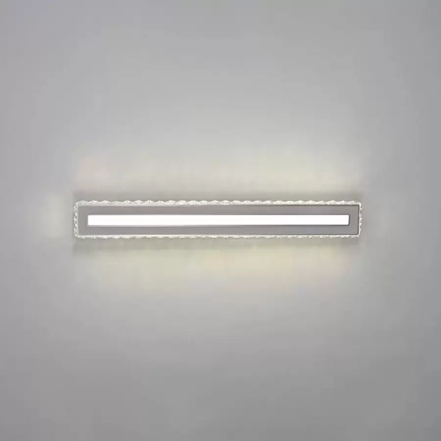 Lustra LED cu cristal PIERCE 35W, Liniara, lumina Rece/Calda/Neutra, Argintiu