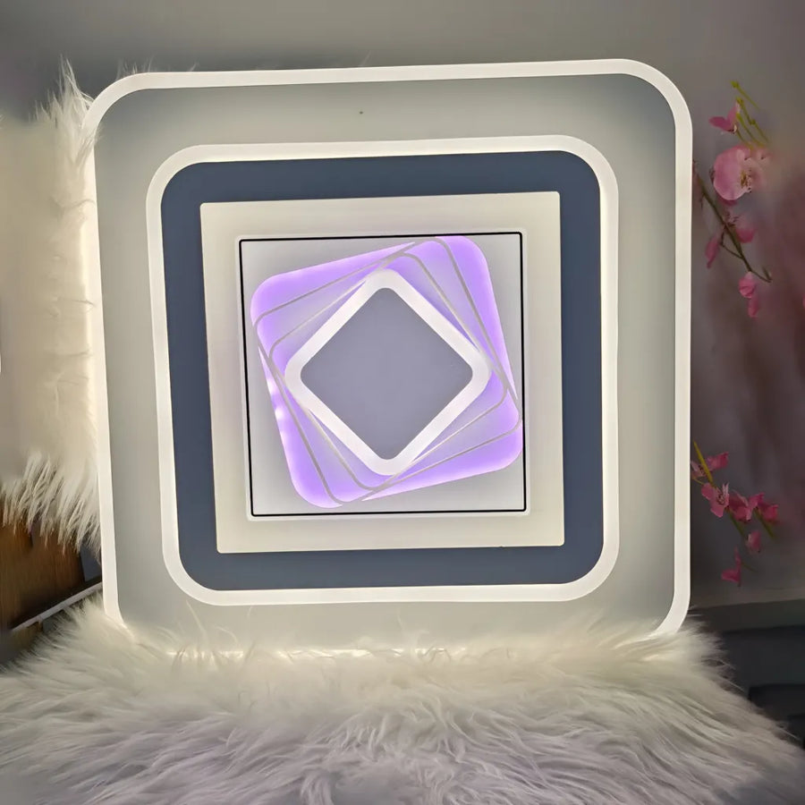 Lustra LED DOLIA, 70W, Diametru 49cm, lumina Rece/Calda/Neutra, Alb