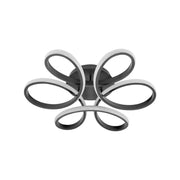 Lustra LED cu telecomanda ELON 120W, Ondulata, lumina Rece/Calda/Neutra, Dimabila, Negru