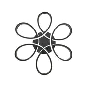 Lustra LED cu telecomanda ELON 120W, Ondulata, lumina Rece/Calda/Neutra, Dimabila, Negru