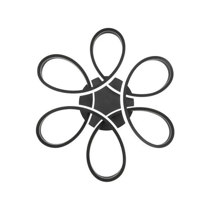 Lustra LED cu telecomanda ELON 120W, Ondulata, lumina Rece/Calda/Neutra, Dimabila, Negru