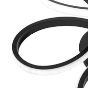 Lustra LED cu telecomanda ELON 120W, Ondulata, lumina Rece/Calda/Neutra, Dimabila, Negru