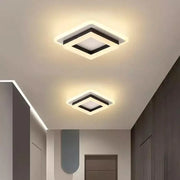 Lustra LED MODERNA 29W, Lungime 20 cm, Patrata, lumina Rece/Calda/Neutra, Negru