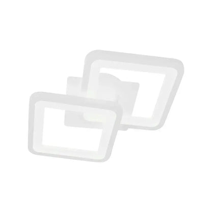 Lustra LED GIANI 26W, 2 Patrate, lumina Rece/Calda/Neutra , Alb