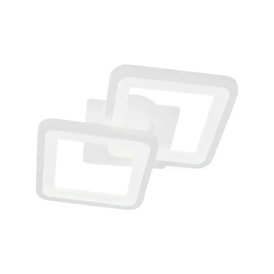 Lustra LED GIANI 26W, 2 Patrate, lumina Rece/Calda/Neutra , Alb