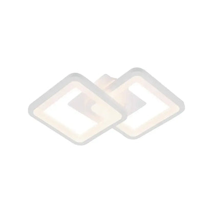 Lustra LED GIANI 26W, 2 Patrate, lumina Rece/Calda/Neutra , Alb