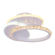 Lustra LED cu cristal HOLLANCE 24W, 3 Elemente, lumina Rece/Calda/Neutra, Alb