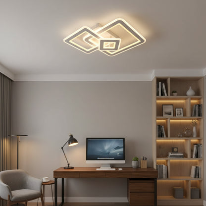 Lustra LED Horetensia cu Telecomanda, 116W, Dimabil, Lumina Calda/ Neutra/ Rece, Alb