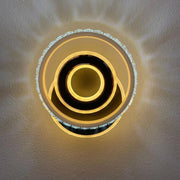 Lustra LED Cristal, Inara, 40W, Lumina Rece/Calda/Neutra, Negru