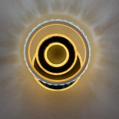 Lustra LED Cristal, Inara, 40W, Lumina Rece/Calda/Neutra, Negru