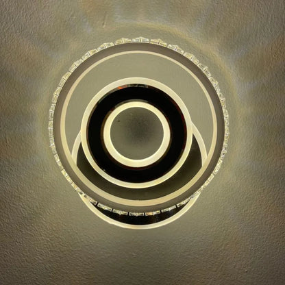 Lustra LED Cristal, Inara, 40W, Lumina Rece/Calda/Neutra, Negru