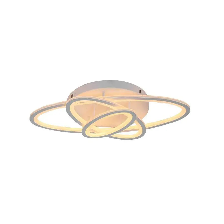 Lustra LED cu telecomanda TIANA 83W, 3 Elipse, lumina Rece/Calda/Neutra, Dimabila, Alb