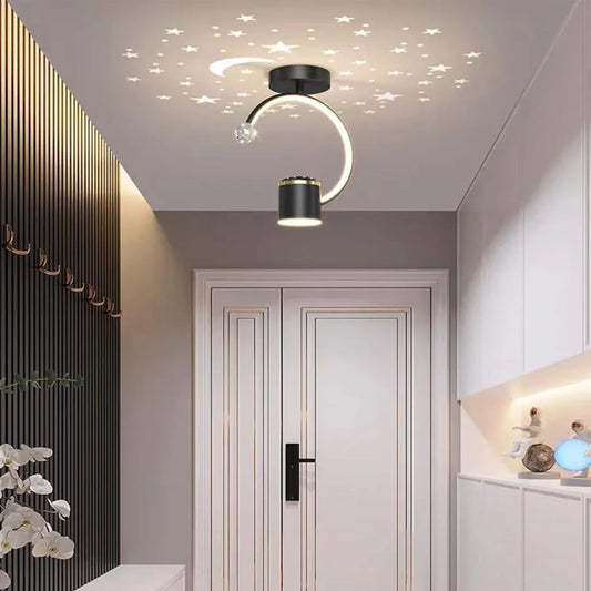 Lustra LED KENYA 34W, lumina Rece/Calda/Neutra, Negru