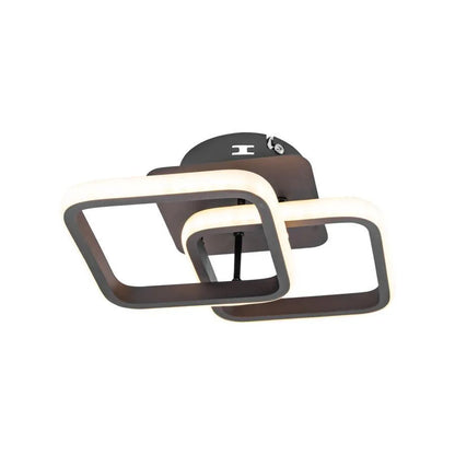 Lustra LED LILIA 24W, 2 Patrate, lumina Rece/Calda/Neutra, Maro