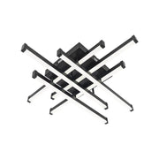 Lustra LED cu telecomanda MORA 120W, 6 Elemente, Liniara, lumina Rece/Calda/Neutra, Dimabila, Negru