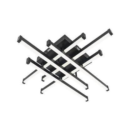 Lustra LED cu telecomanda MORA 120W, 6 Elemente, Liniara, lumina Rece/Calda/Neutra, Dimabila, Negru