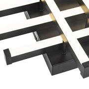 Lustra LED cu telecomanda MORA 120W, 6 Elemente, Liniara, lumina Rece/Calda/Neutra, Dimabila, Negru