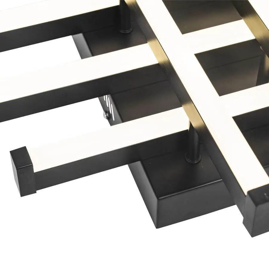 Lustra LED cu telecomanda MORA 120W, 6 Elemente, Liniara, lumina Rece/Calda/Neutra, Dimabila, Negru