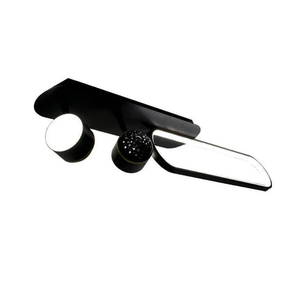 Lustra LED  MEISSUN 44W, Liniara, lumina Rece/Calda/Neutra, Negru