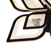 Lustra LED cu telecomanda DALIA 96W, 5 Petale, lumina Rece/Calda/Neutra, Dimabila, Negru