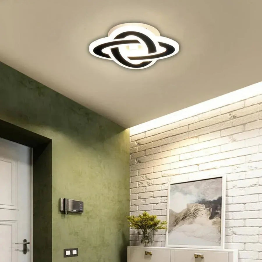 Lustra LED CRINELLA 44W, Diametru 23cm, lumina Rece/Calda/Neutra, Negru