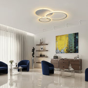 Lustra LED cu telecomanda LUCY 45W, 3 Cercuri, lumina Rece/Calda/Neutra, Dimabila, Alb