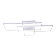 Lustra LED cu telecomanda LANDEN 184W, 3 Elemente, lumina Rece/Calda/Neutra, Dimabila, Alb