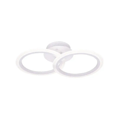 Lustra LED cu telecomanda BETTY 28W, 2 Cercuri, lumina Rece/Calda/Neutra, Dimabila, Alb