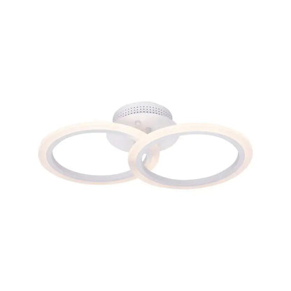 Lustra LED cu telecomanda BETTY 28W, 2 Cercuri, lumina Rece/Calda/Neutra, Dimabila, Alb