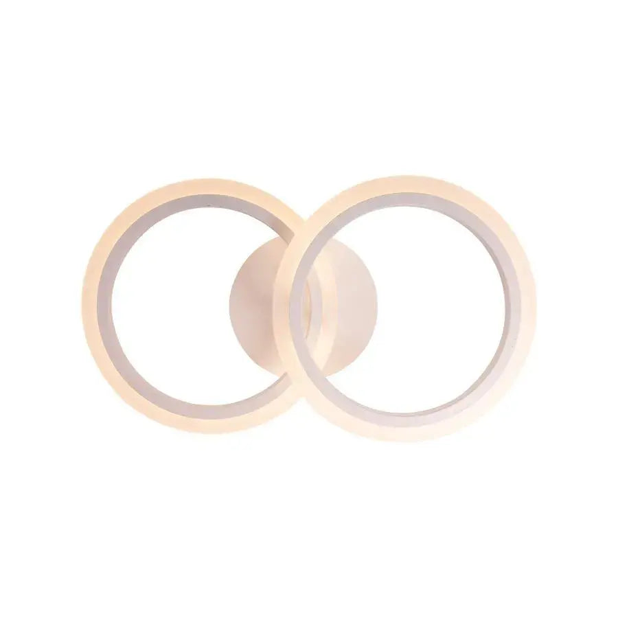 Lustra LED cu telecomanda BETTY 28W, 2 Cercuri, lumina Rece/Calda/Neutra, Dimabila, Alb