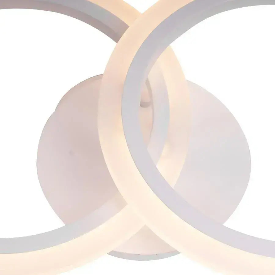 Lustra LED cu telecomanda BETTY 28W, 2 Cercuri, lumina Rece/Calda/Neutra, Dimabila, Alb