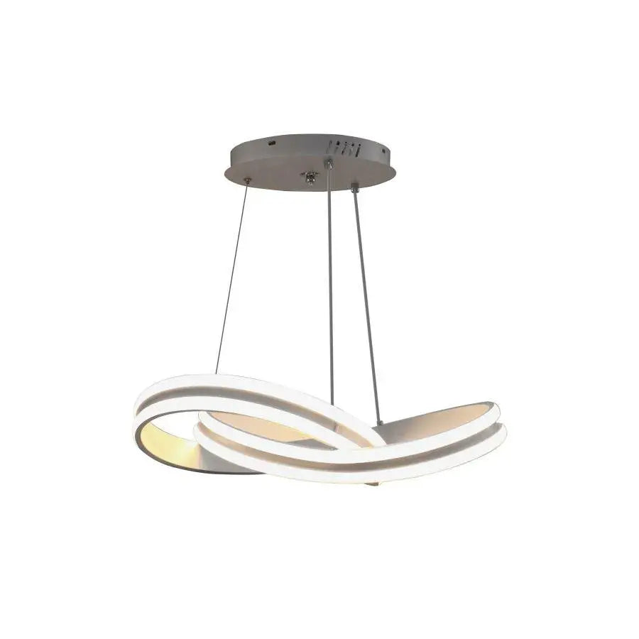 Lustra LED suspendata cu telecomanda  INFINITY LOOP 120W,  lumina Rece/Calda/Neutra, Dimabila, Alb, Inaltime Reglabila